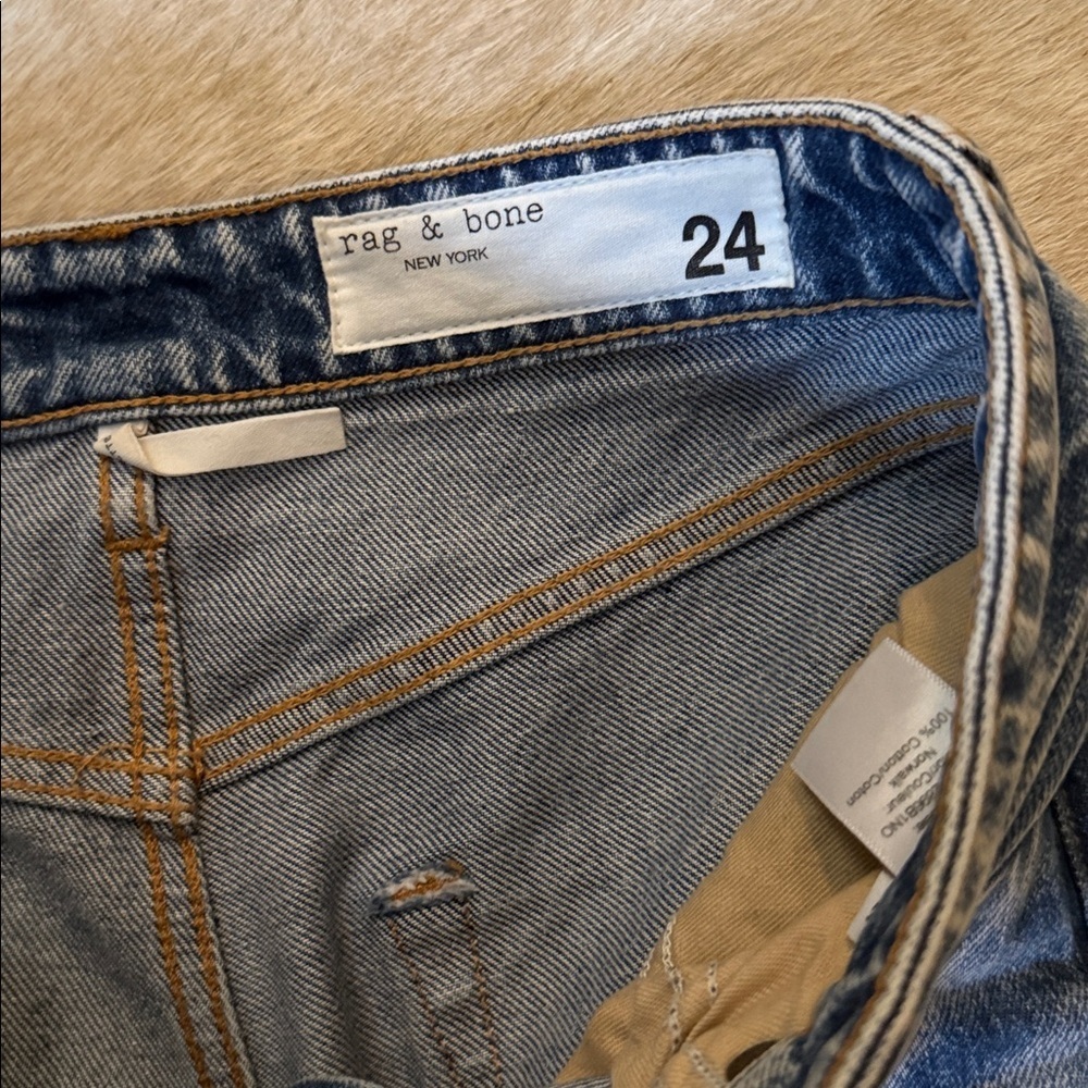 Rag & Bone Light Blue Denim Jeans Nina high rise ankle cigarette size 24 - Picture 8 of 13